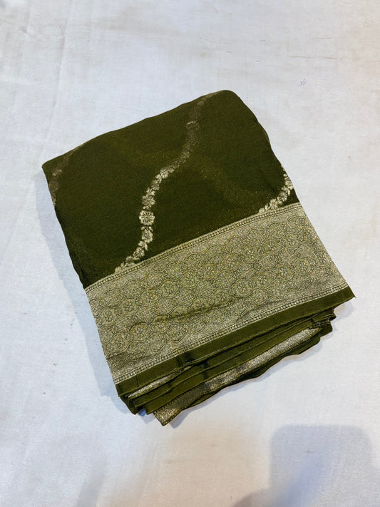 PREMIUM BANARAS  CREAPE SILK SAREES