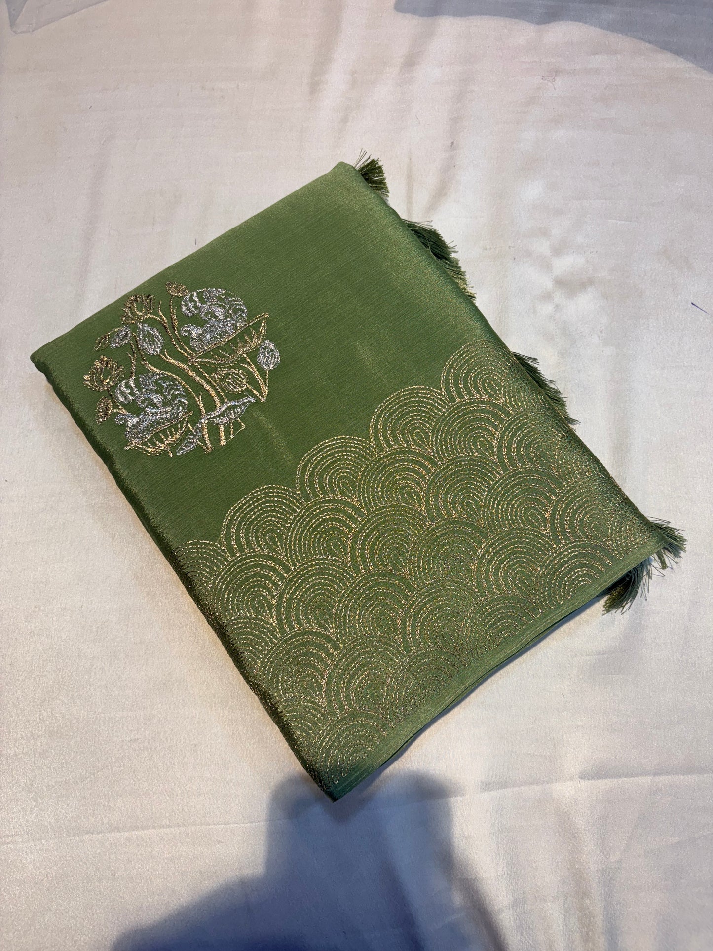 PREMIUM CHINON CREAPE WITH EMBROIDERY WORK
