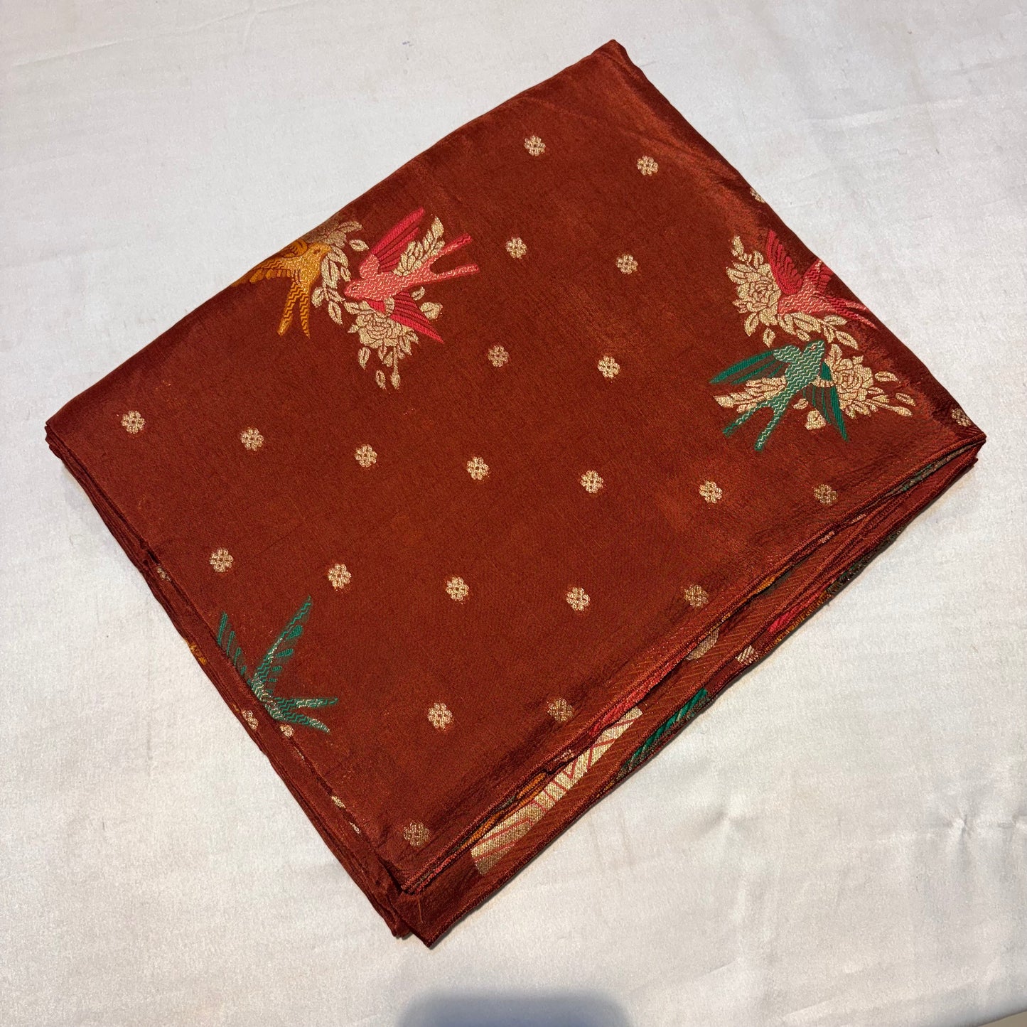 PREMIUM TUSSUR GEORGETTE SAREE WITH MEENA WORK