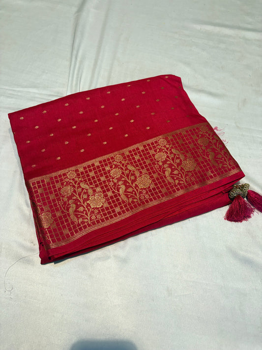 PREMIUM VISCOSE CREAPE SILK SAREE