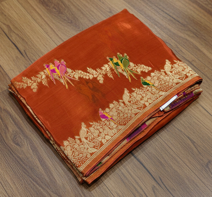 PREMIUM BANARASI CHIFFON SAREE