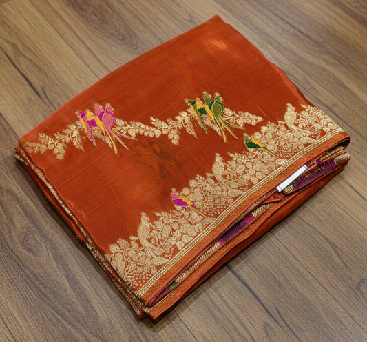 PREMIUM BANARASI CHIFFON SAREE