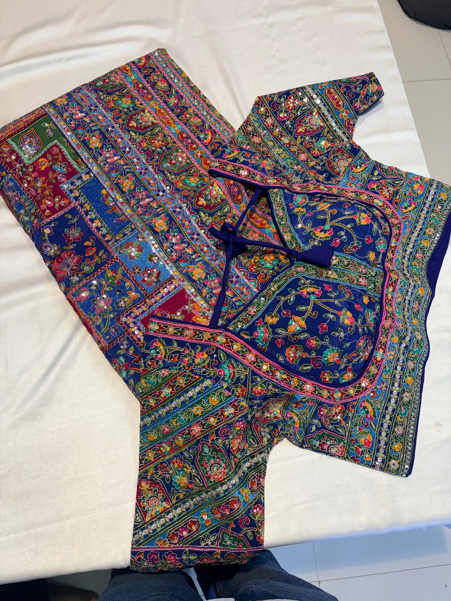 PURE PASHMEENA WITH WORK & READY BLOUSE