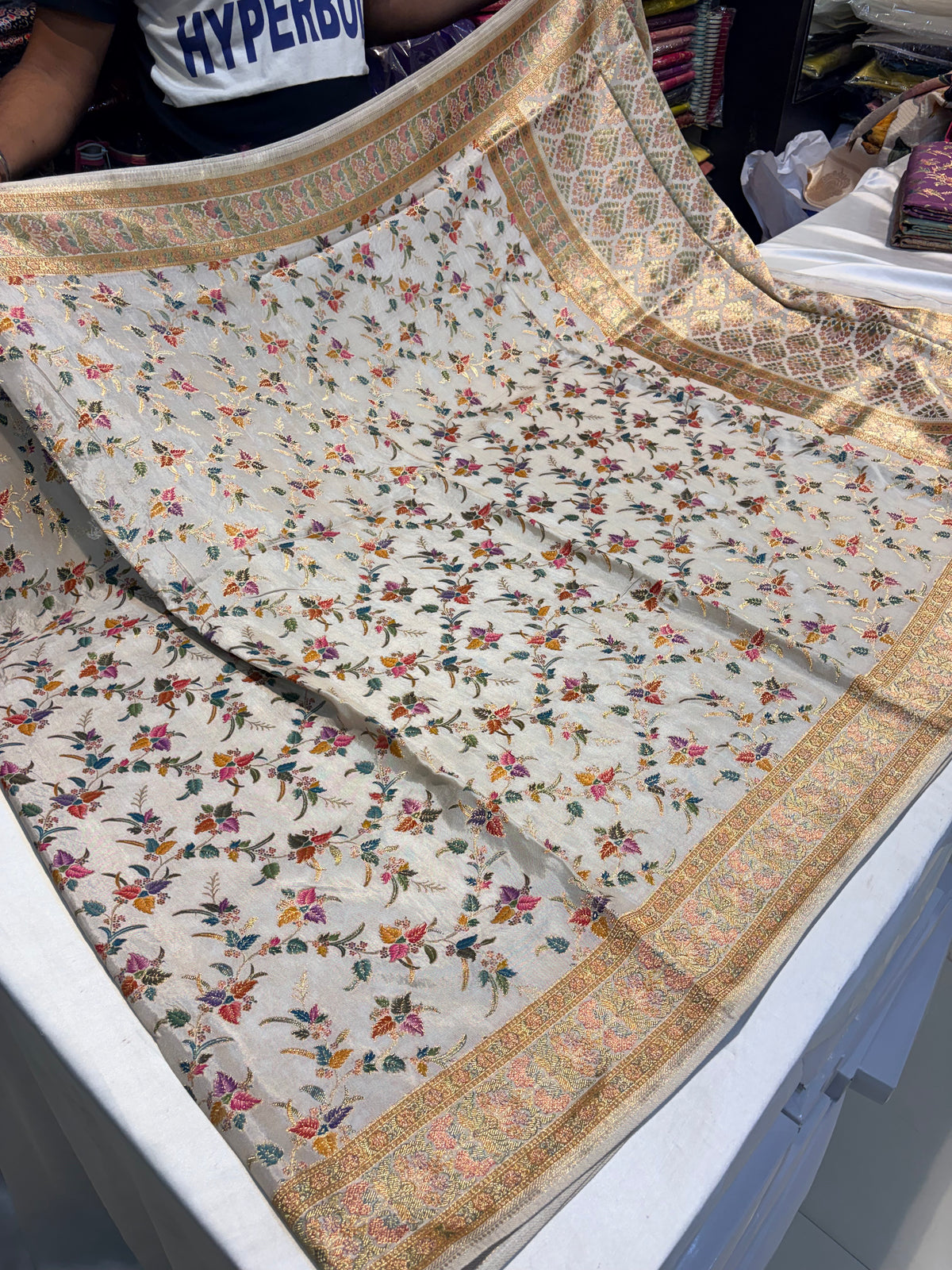PURE PASHMEENA SILK SAREE