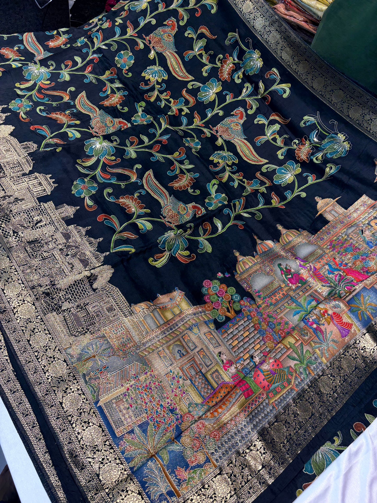 PURE PASHMINA SILK WITH KAATA WORK