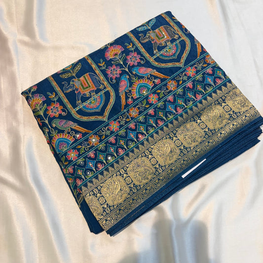 PURE PASHMINA SILK WITH KAATA WORK