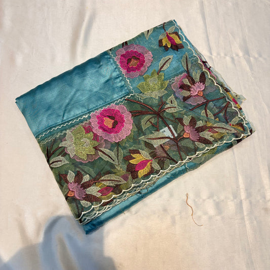 FANCY SAREE WITH THREAD WORK BORDER