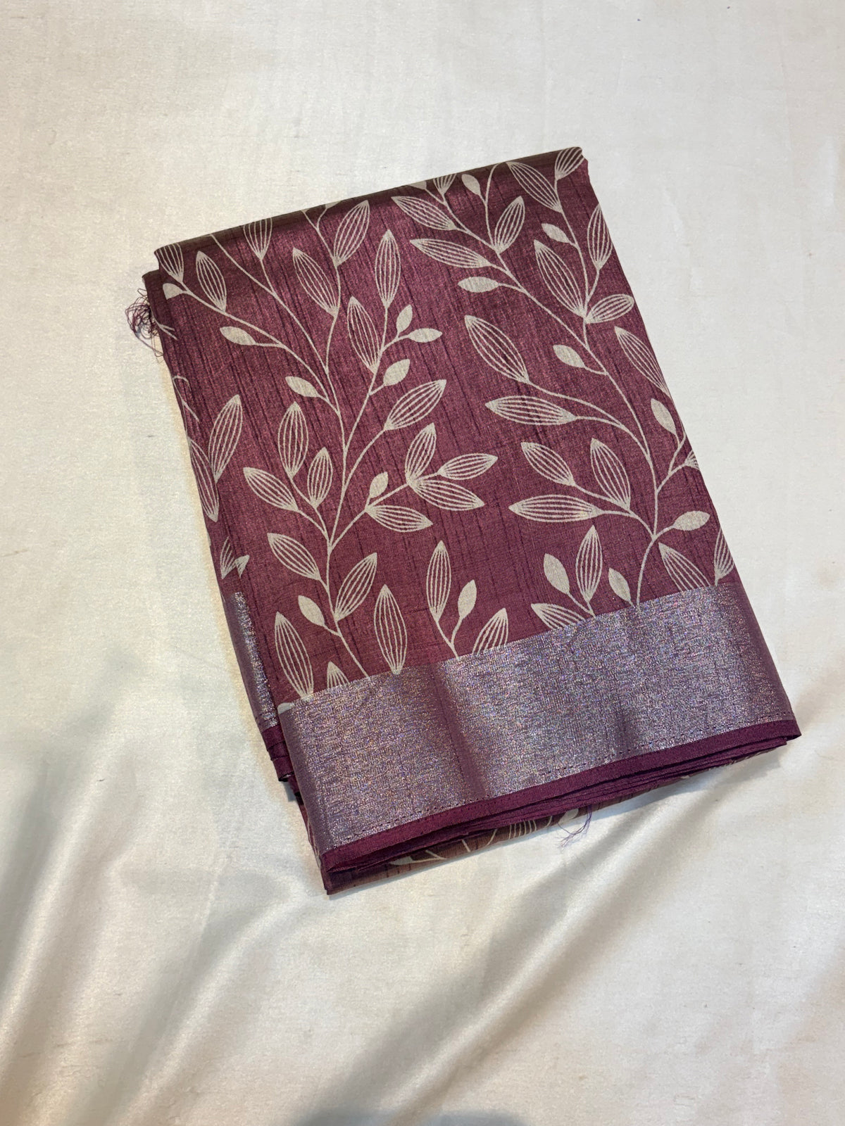PRINTED RAW SILK SAREE