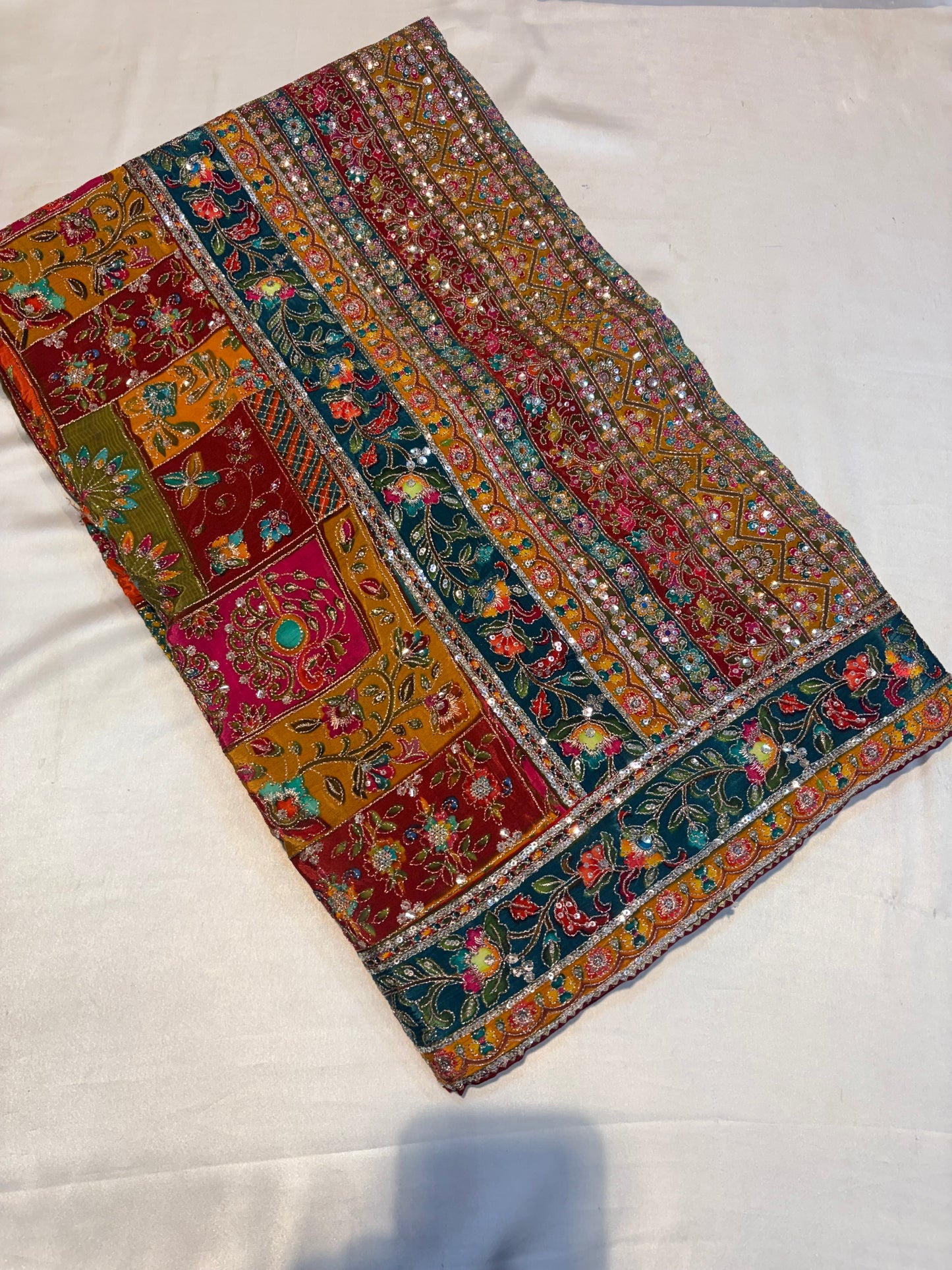 PURE PASHMEENA WITH WORK & READY BLOUSE