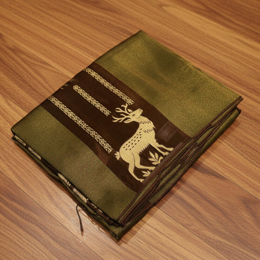 PURE CHINON CREAPE SAREE