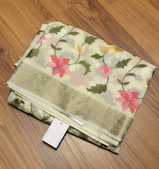 VISCOSE SILK WITH EMBROIDERY WORK