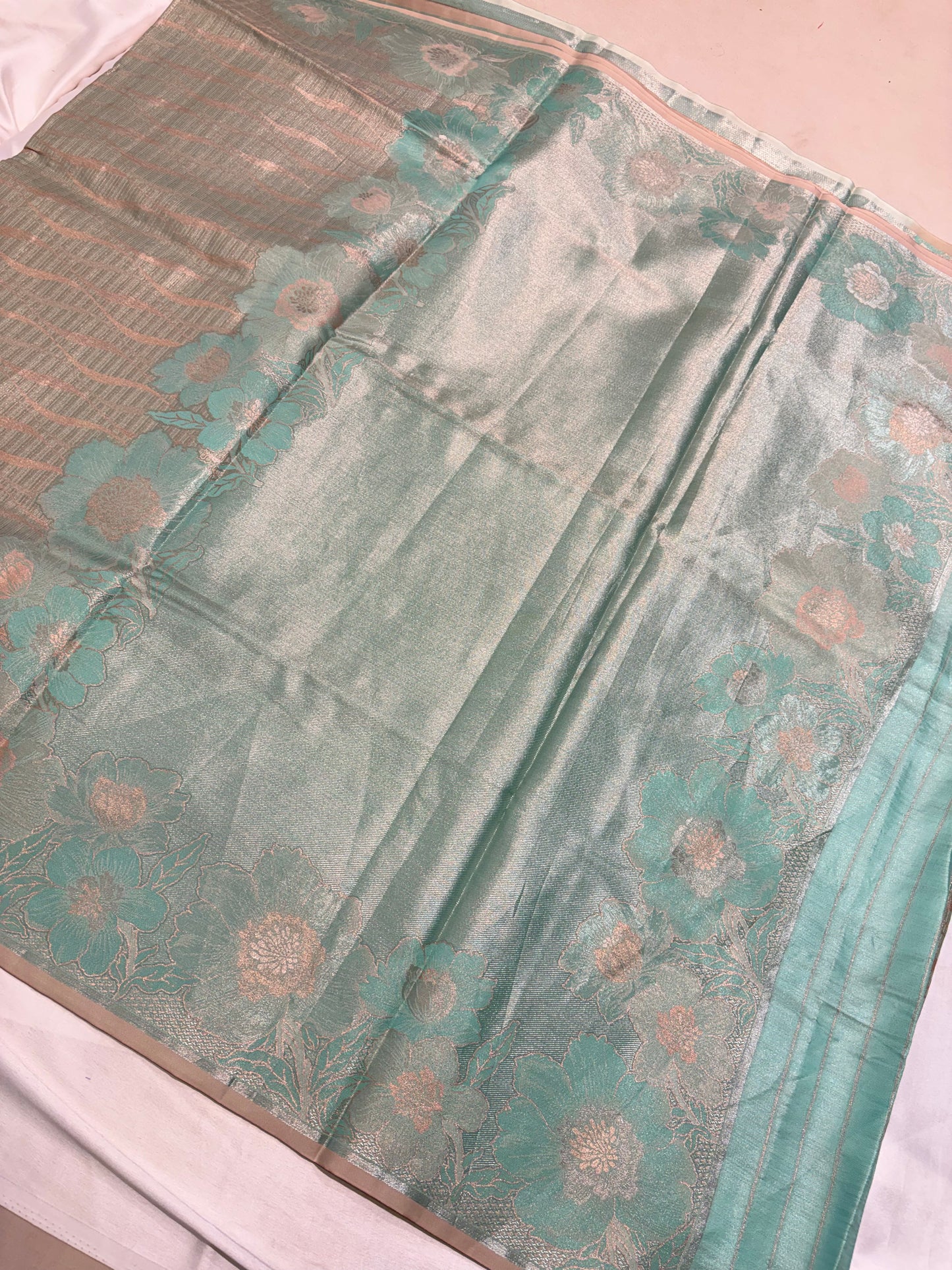PREMIUM SEMI DESIGNER KACHI TISSUE SILK