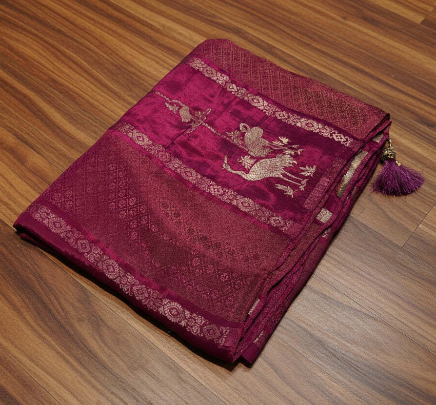 PREMIUM CHINON CREAPE SAREE
