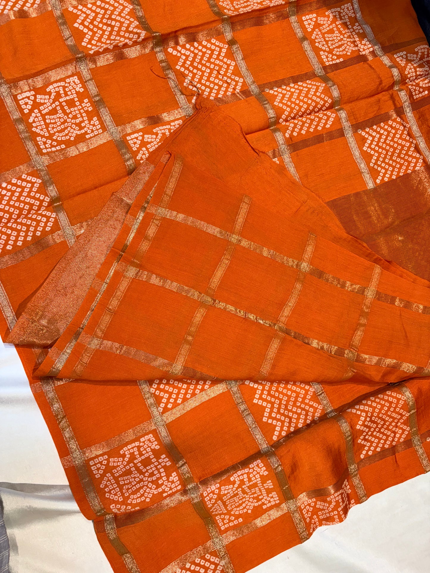 PREMIUM SOFT GHARCHOLA BANDHINI COTTON SILK SAREE