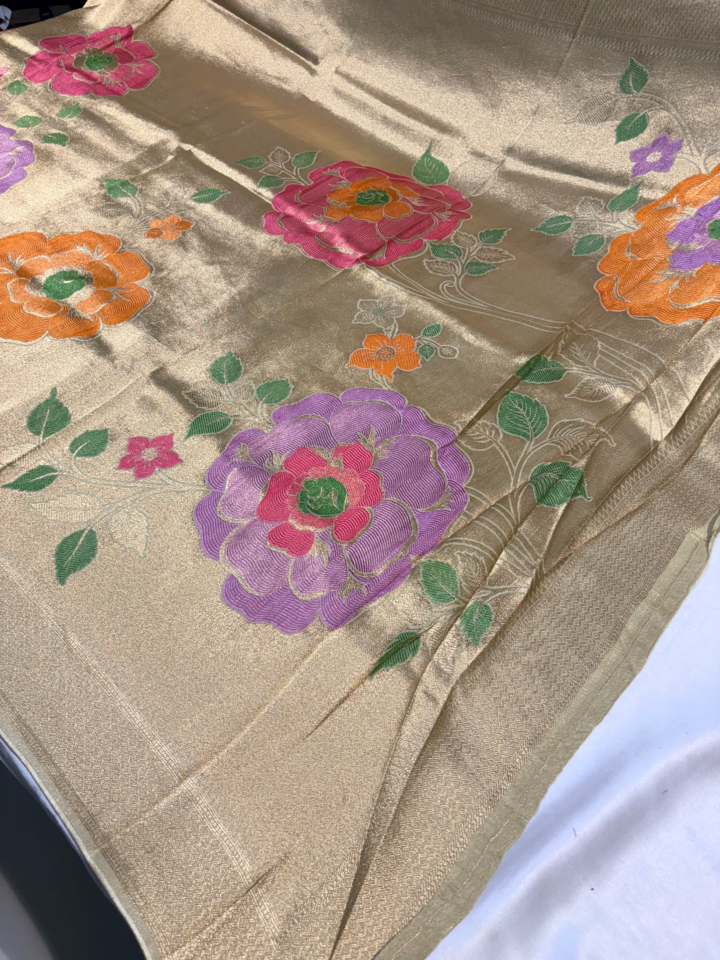 DESIGNER MOUNGA CREAPE  SAREE