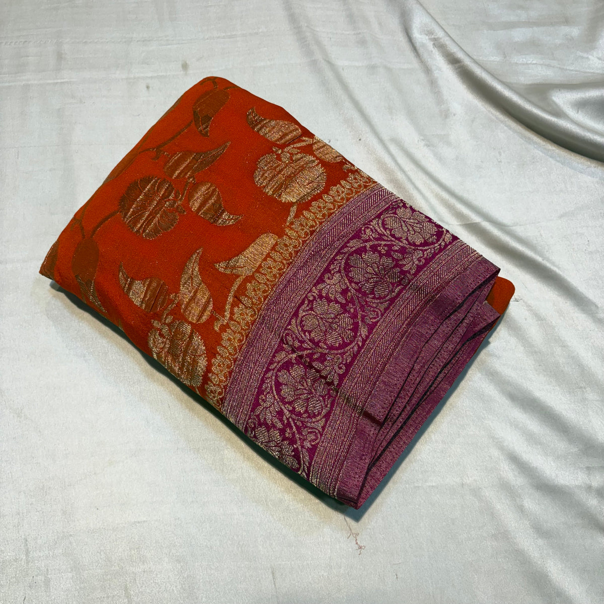 PREMIUM KHADDI GEORGETTE SAREE