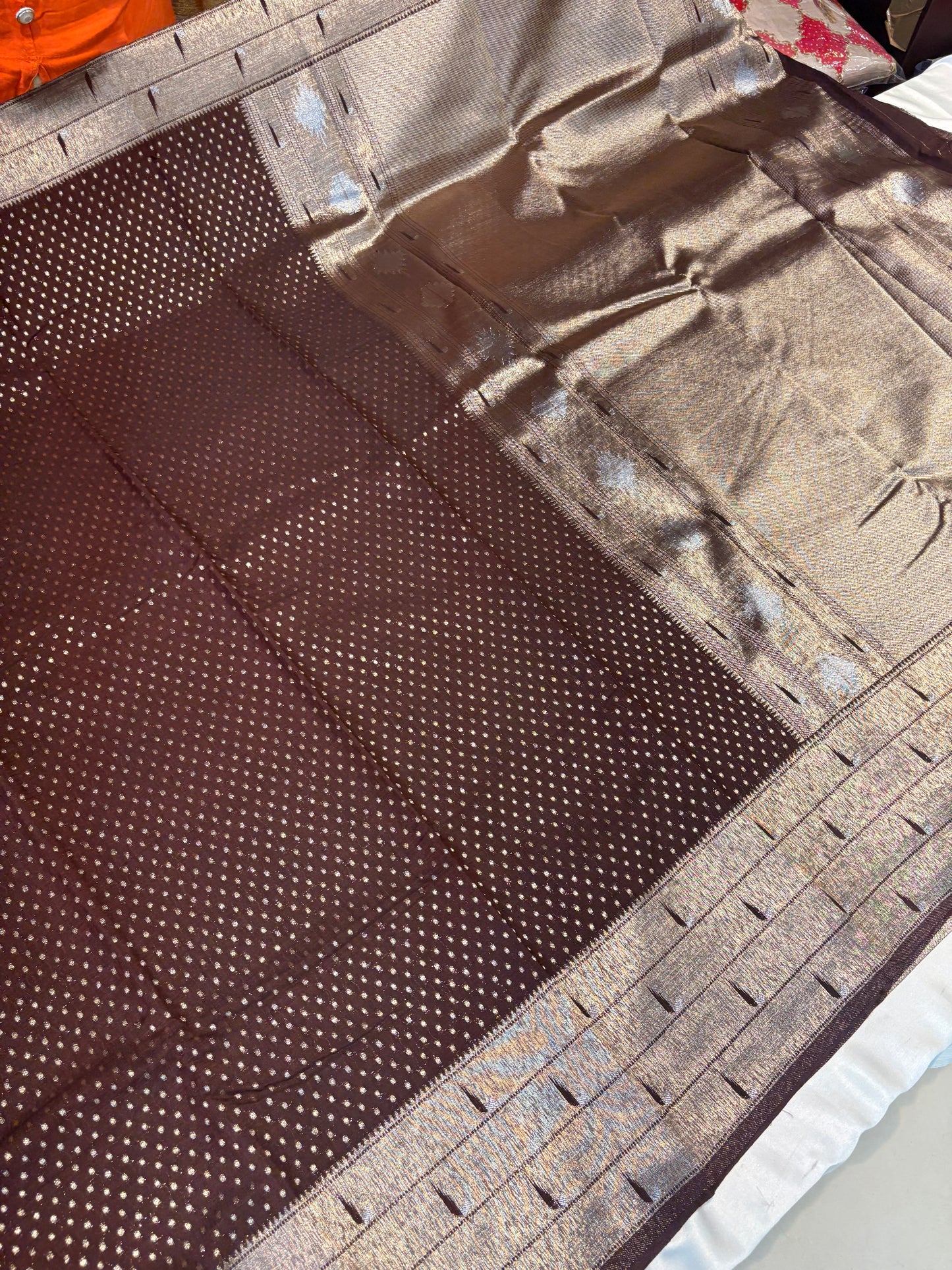 Banaras Georgette saree with Paithani Border