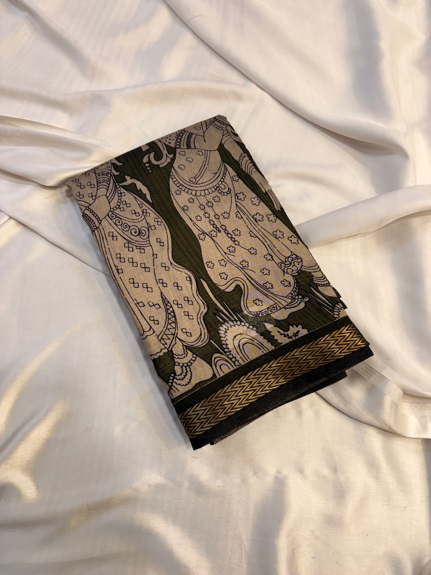 SOFT COTTON SAREE WITH KALAMKARI PRINT