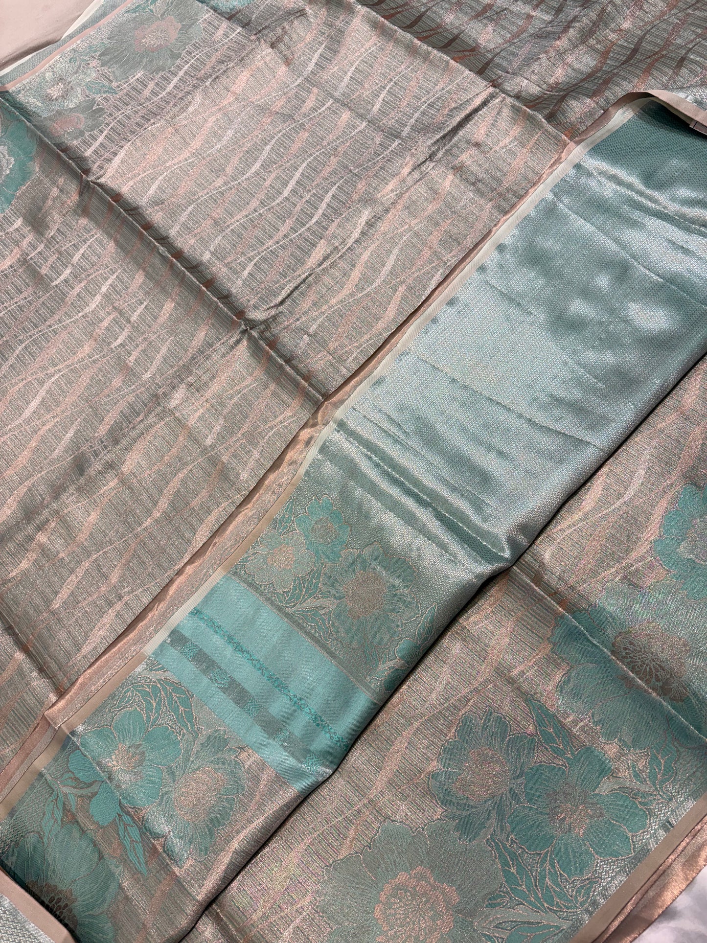 PREMIUM SEMI DESIGNER KACHI TISSUE SILK