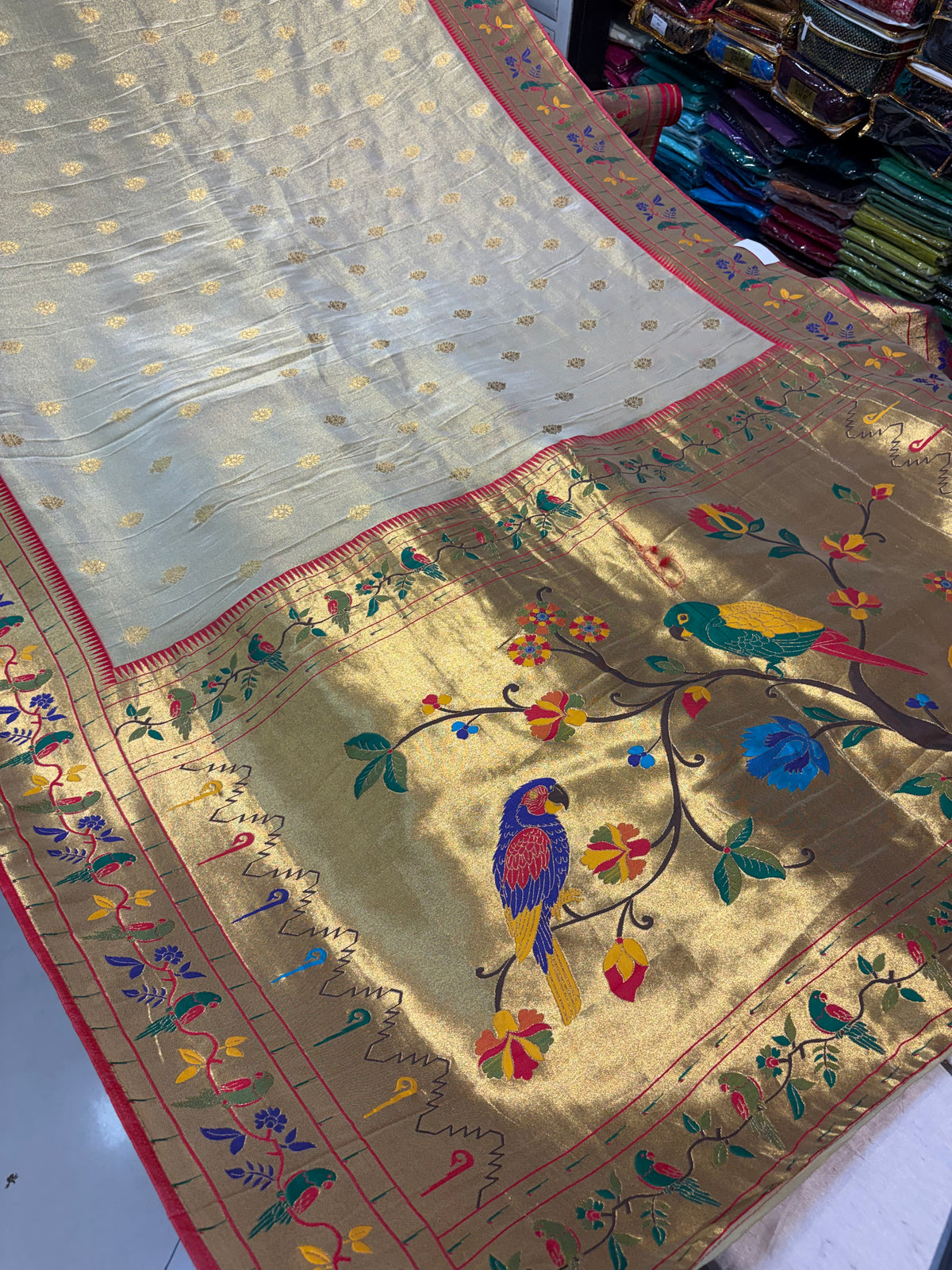 PREMIUM PAITHANI SAREE IN SOFT TISSUE