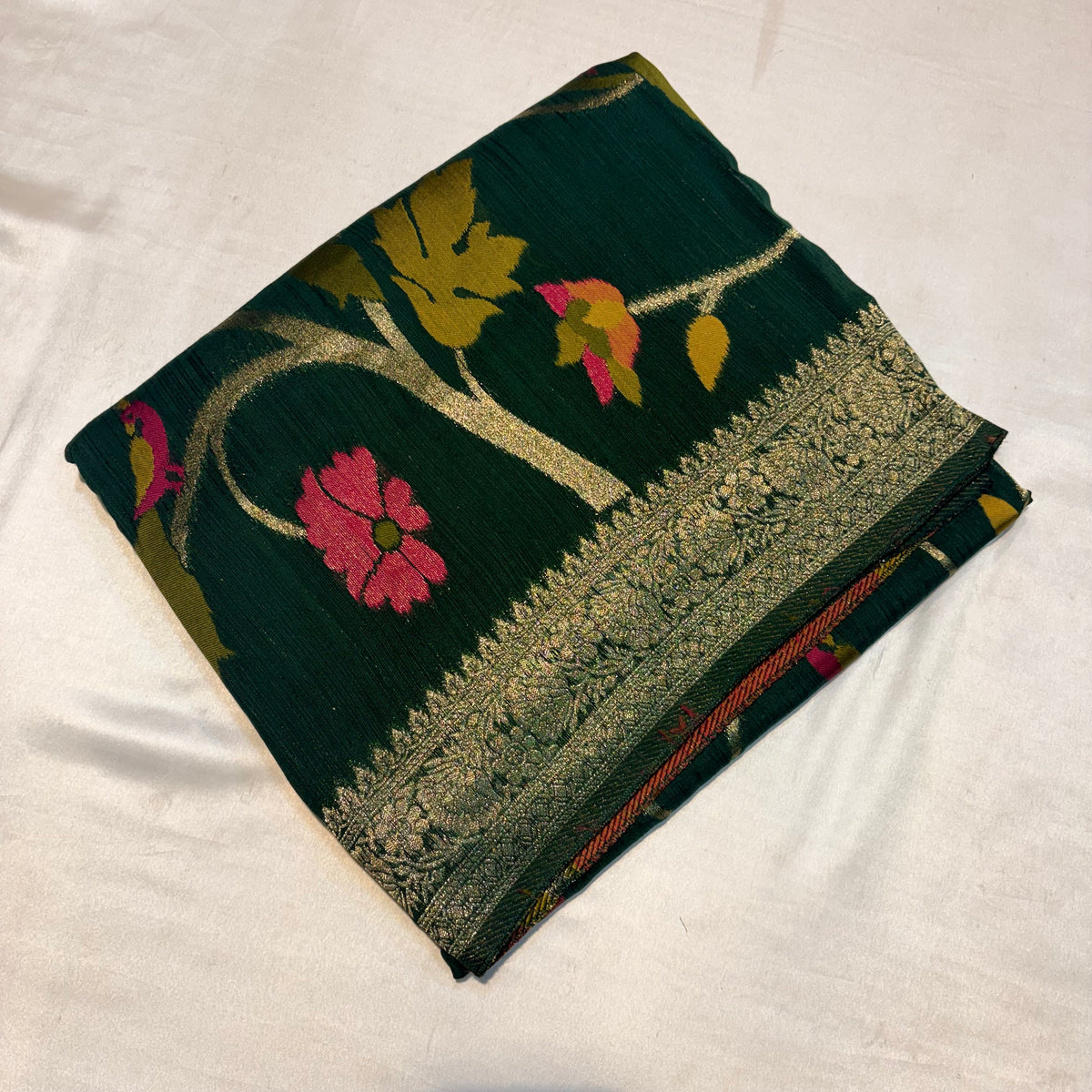PREMIUM TUSSUR GEORGETTE SAREE WITH MEENA ZARI