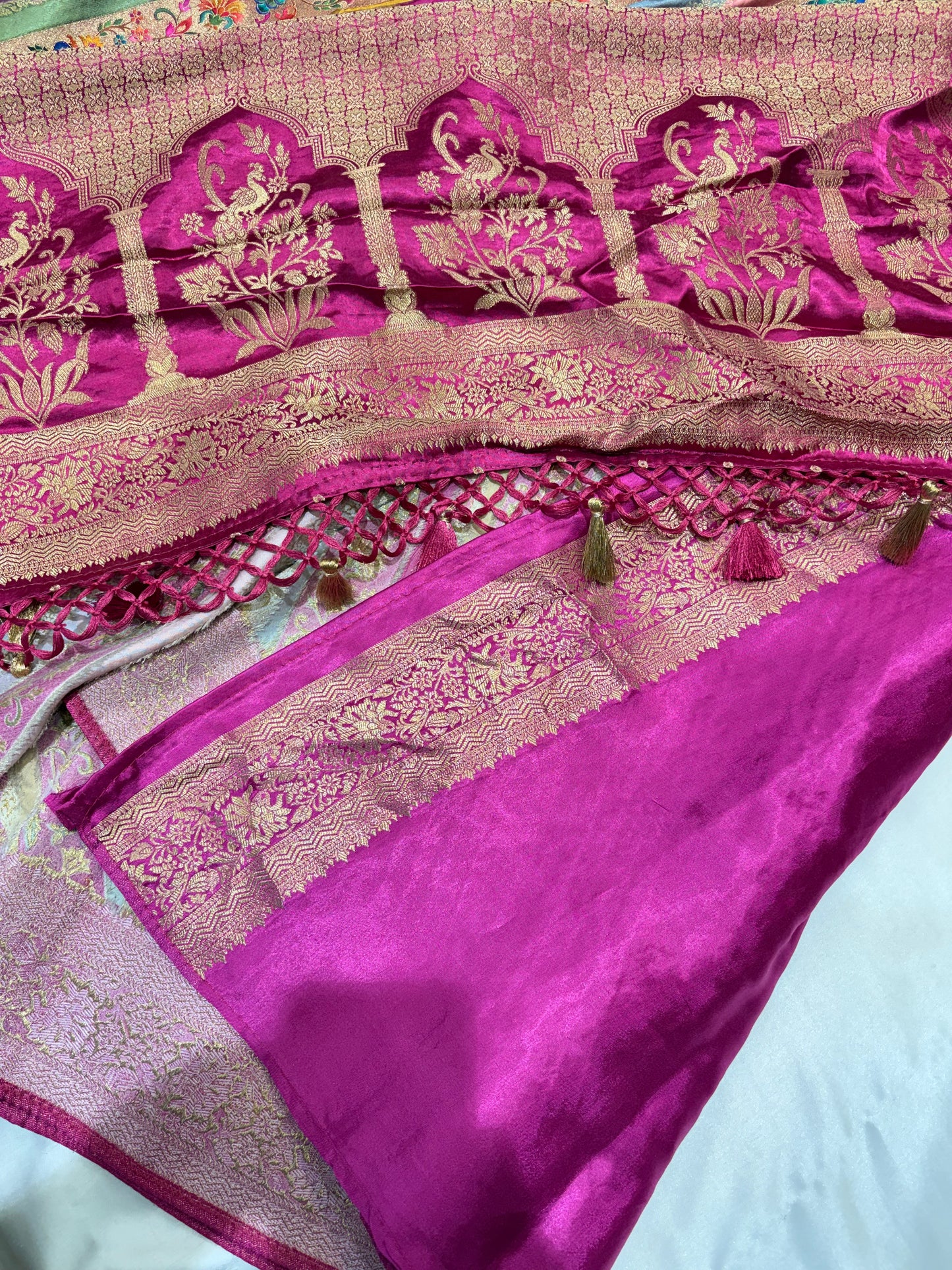 PREMIUM PASHMINA MOUNGA SAREE