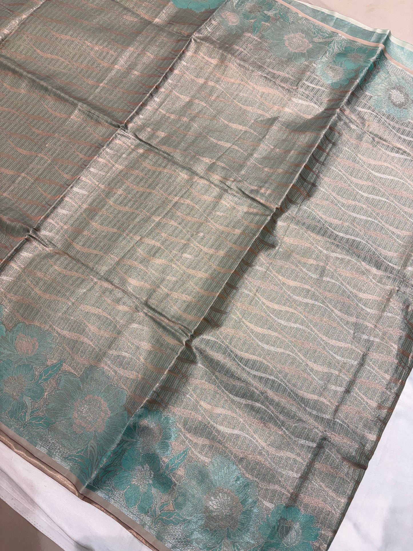PREMIUM SEMI DESIGNER KACHI TISSUE SILK