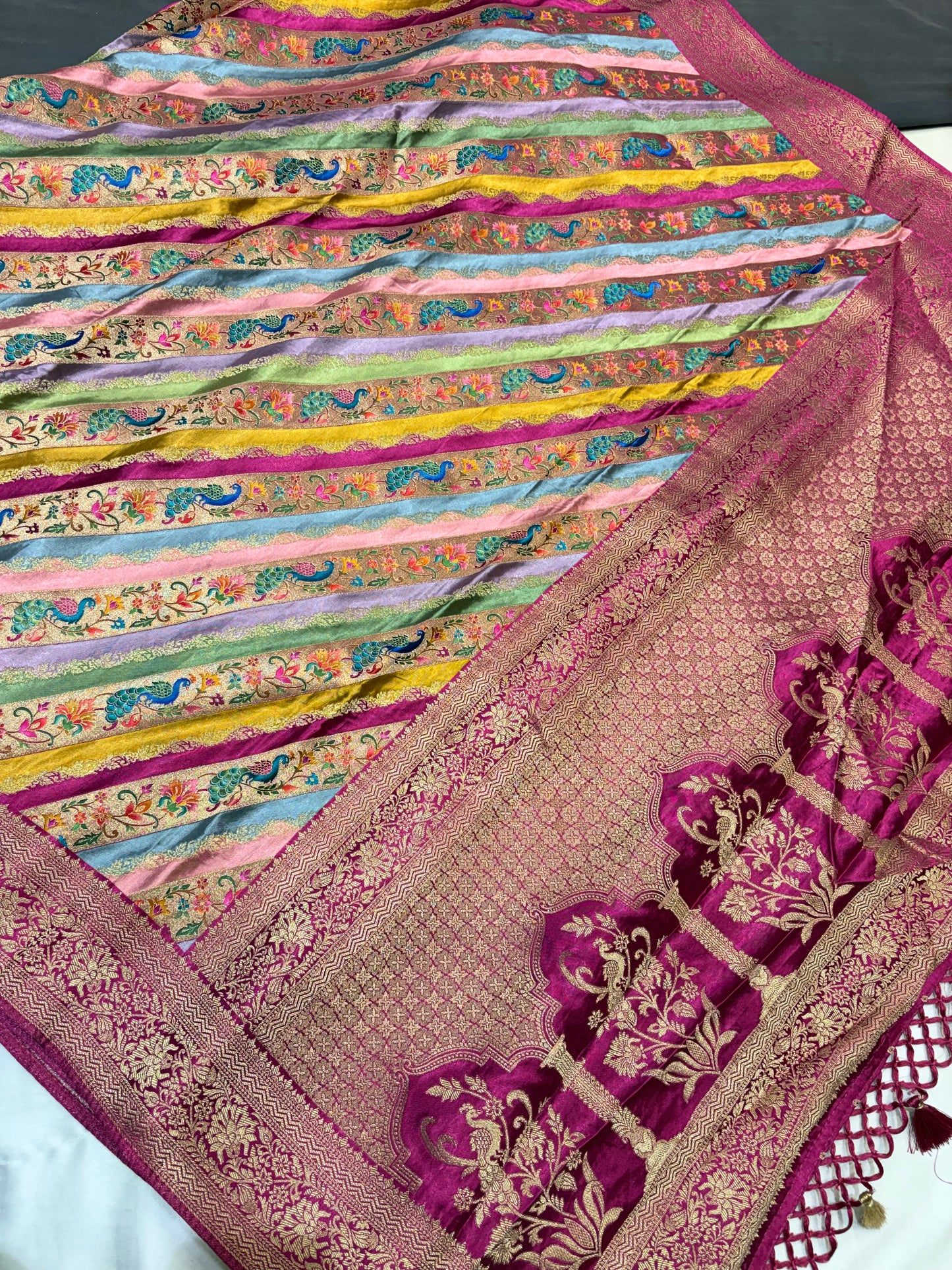 PREMIUM PASHMINA MOUNGA SAREE