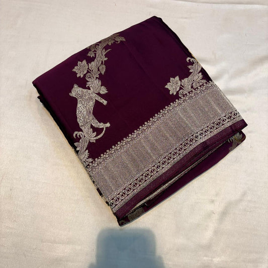 PREMIUM MUSHRU CREAPE SAREES