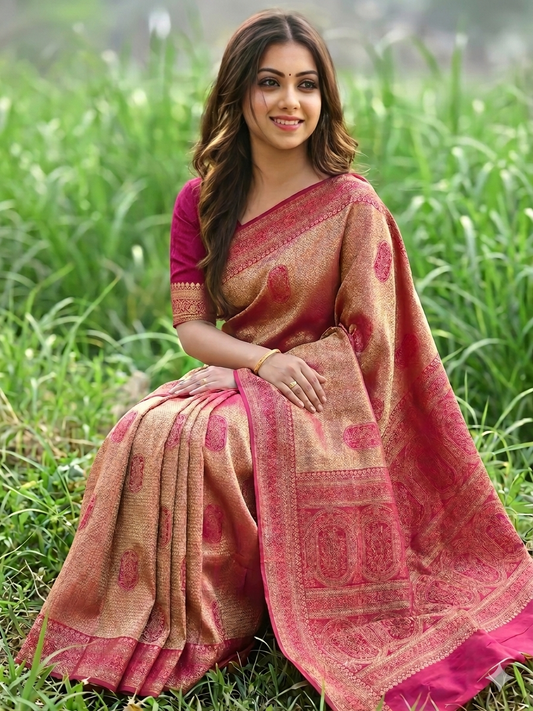 SOFT KANCHIPURAM TISSUE SILK SAREE