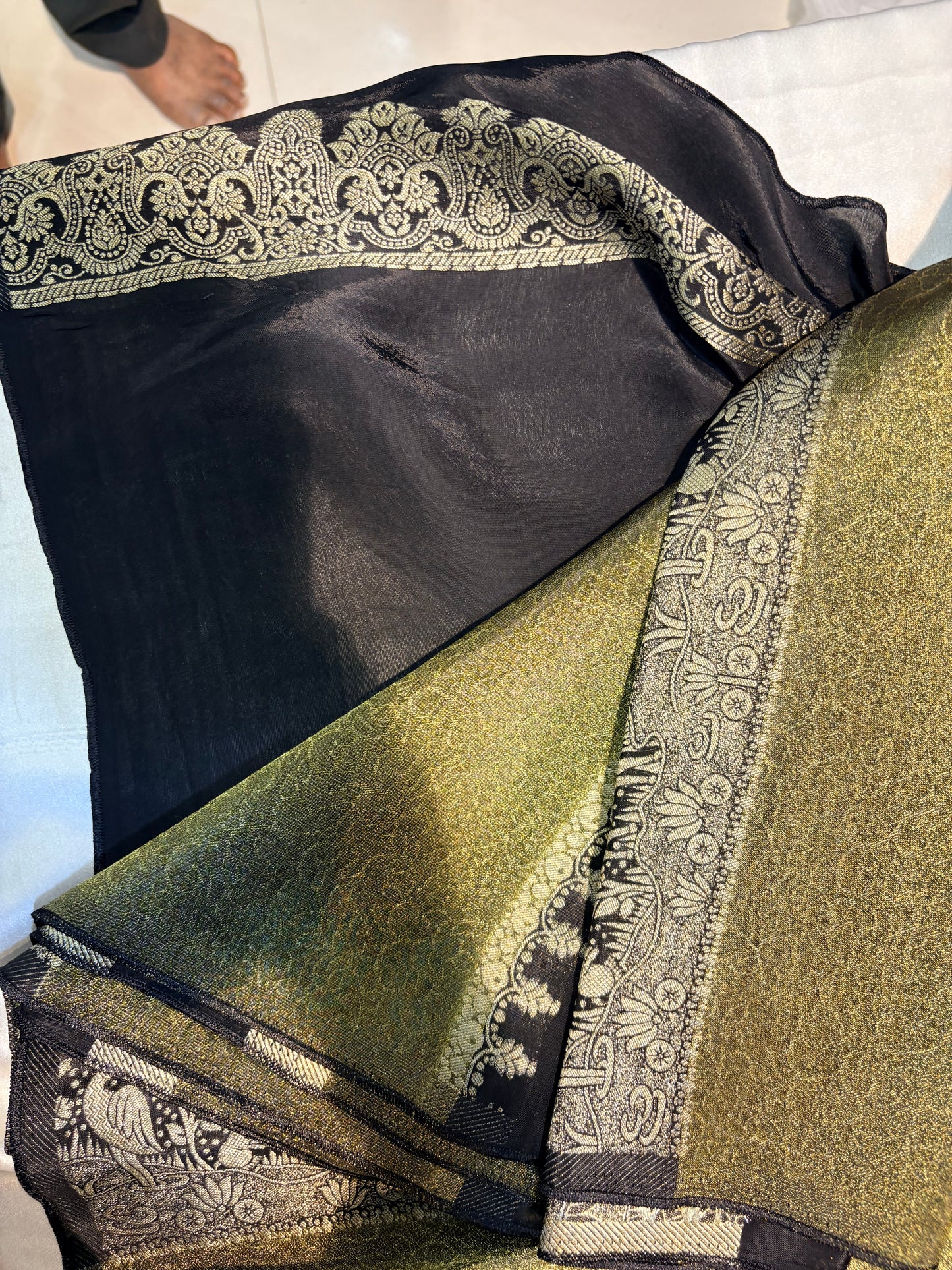 PREMIUM CHINON CREAPE SILK SAREE