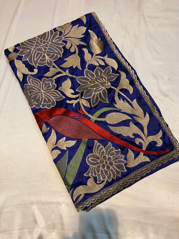 SOFT TUSSUR SILK SAREE WITH EMBROIDERY WORK