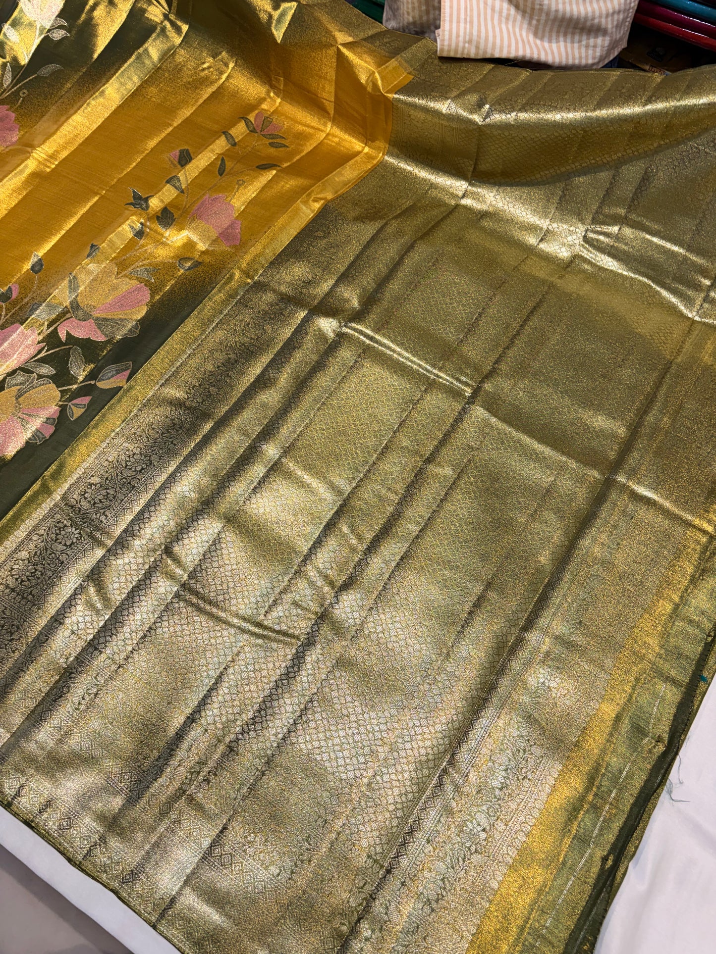 SEMI KANCHIPURAM TISSUE SILK SAREE
