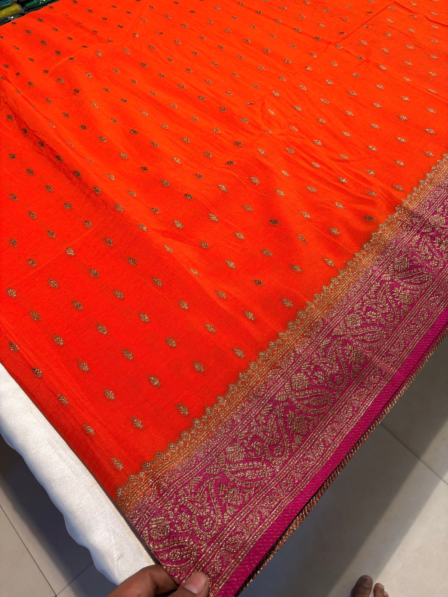PREMIUM BANARAS KHADDI GEORGETTE SAREE