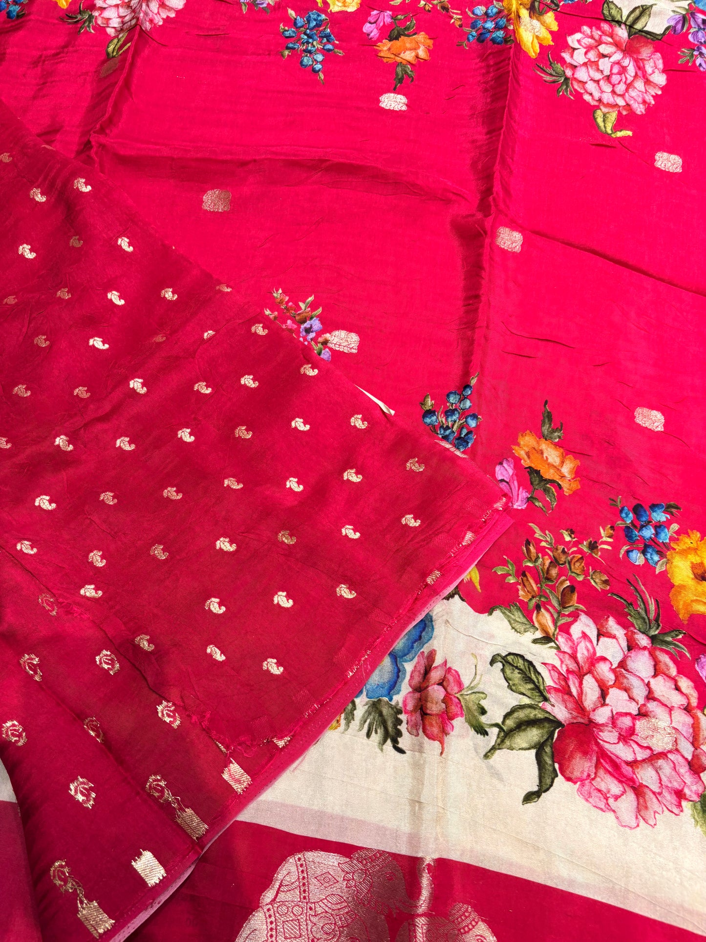 PREMIUM PRINTED MOUNGA SAREE