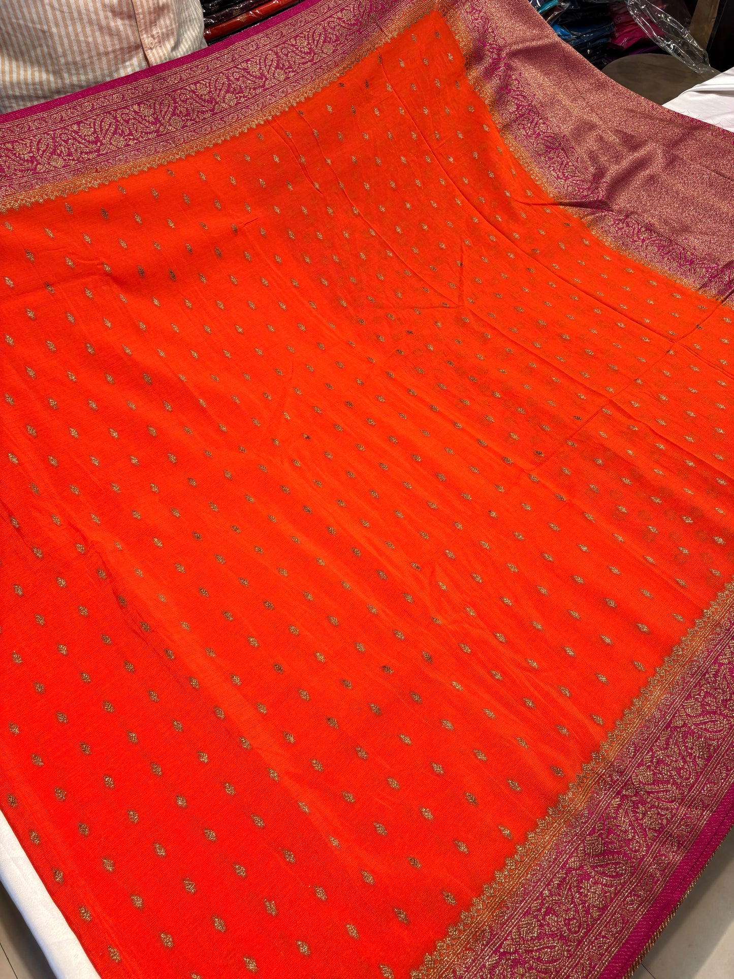 PREMIUM BANARAS KHADDI GEORGETTE SAREE