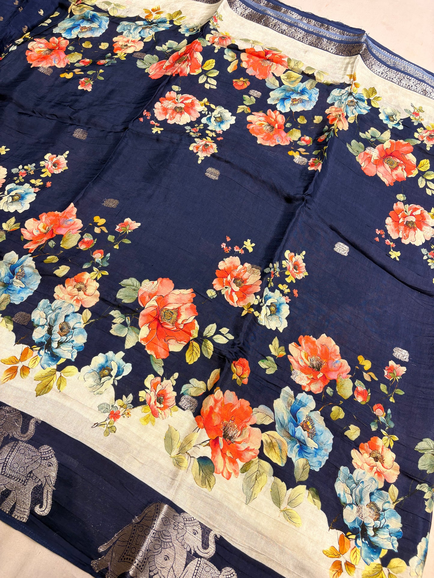 PREMIUM PRINTED MOUNGA SAREE