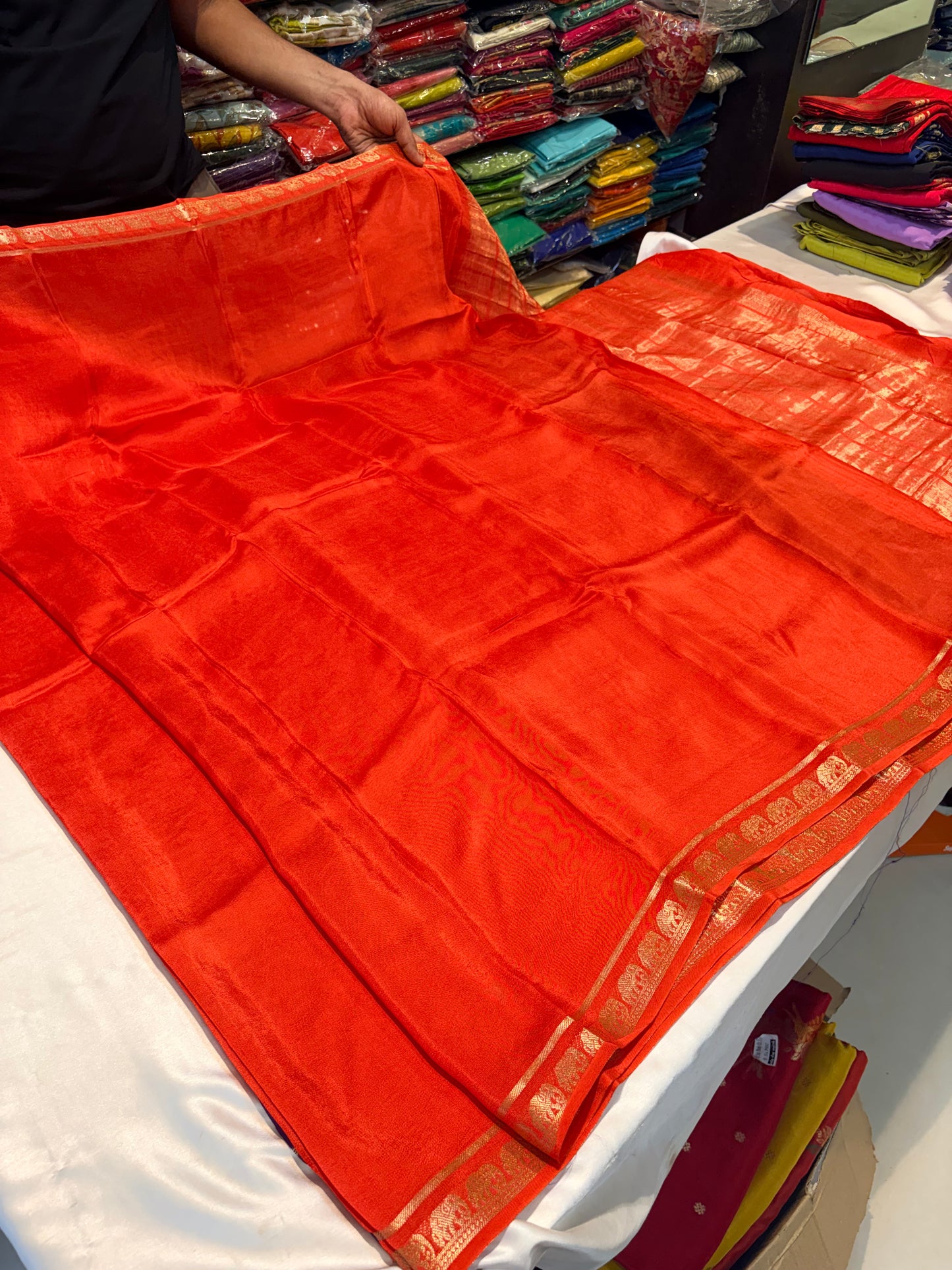 PREMIUM MYSORE SILK SAREE WITH ELEPHANT BORDER