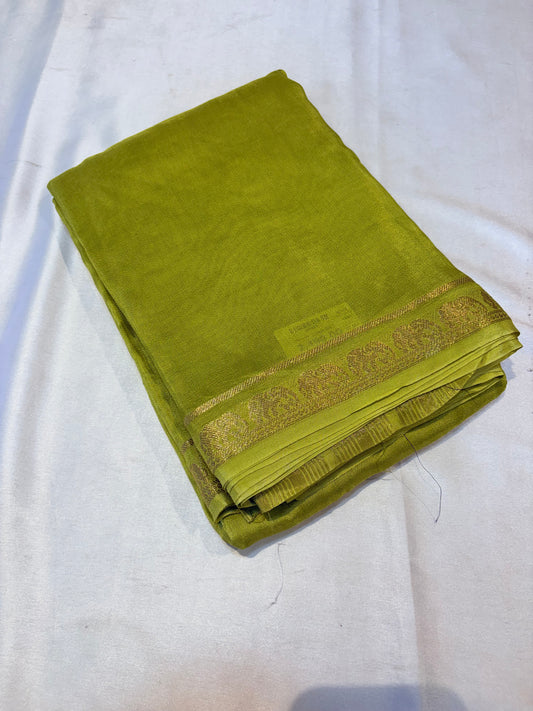 PREMIUM MYSORE SILK SAREE WITH ELEPHANT BORDER