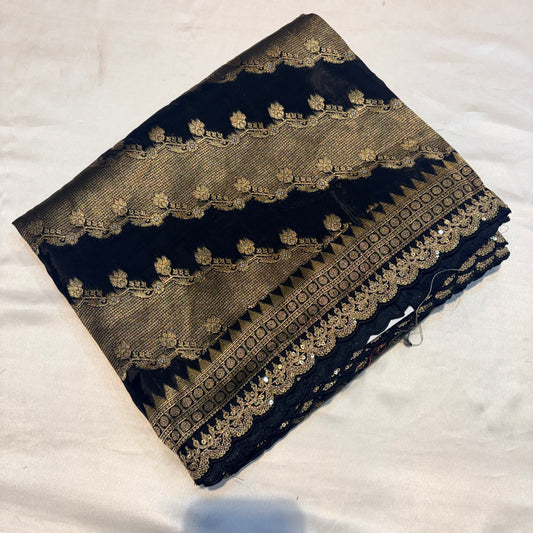 PREMIUM BANARASI CHINON CREAPE SAREE