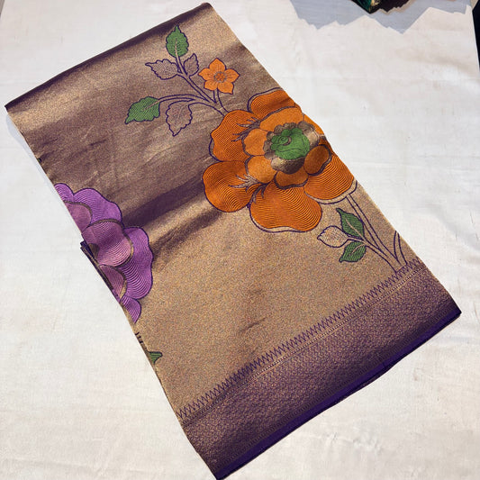 DESIGNER MOUNGA CREAPE  SAREE