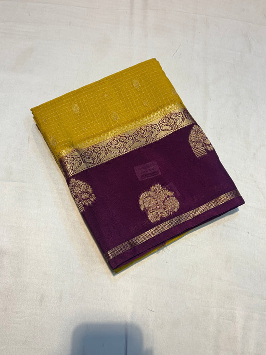 PREMIUM SEMI MYSORE SILK CREAPE SAREE