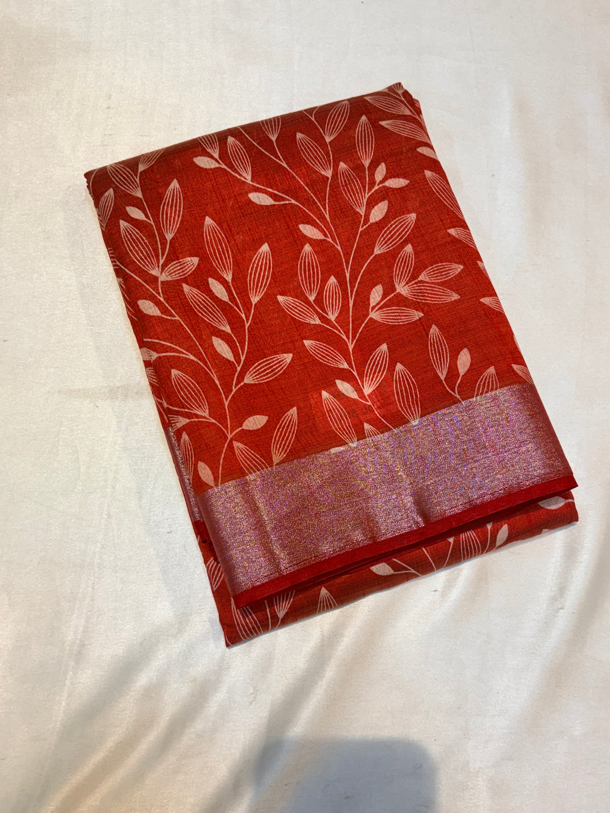 PRINTED RAW SILK SAREE