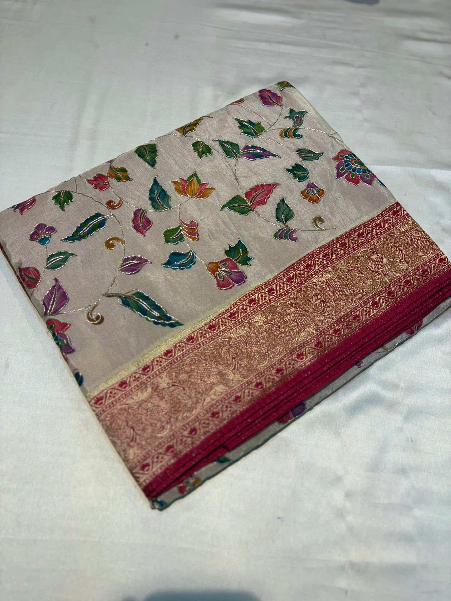 PURE PASHMEENA SILK WITH WORK