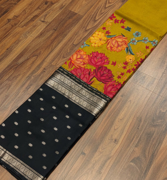 PREMIUM MOUNGA CREAPE SAREE