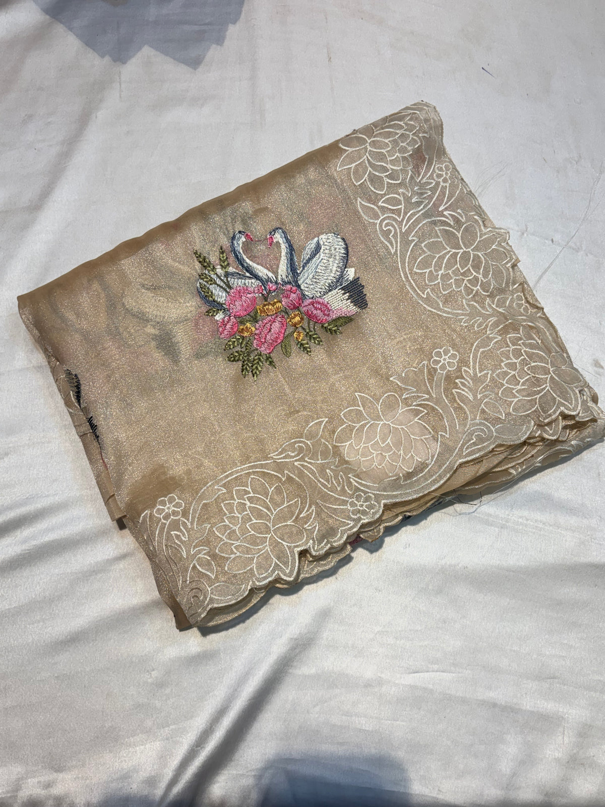 SOFT GLASS ORGANZA TISSUE SAREE
