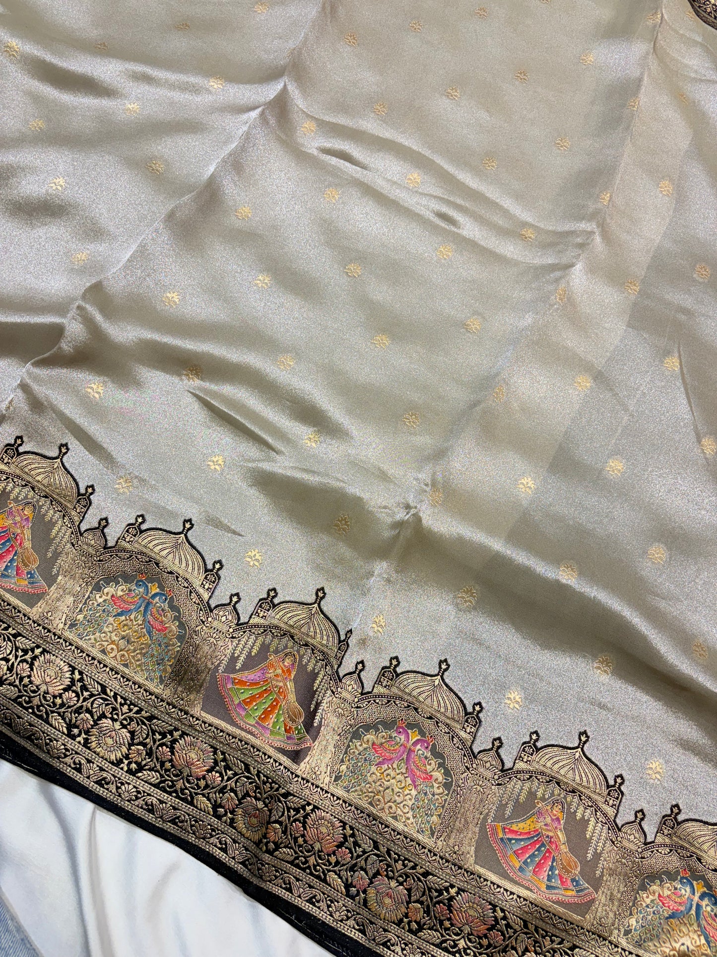 PURE GEORGETTE SAREE WITH PASHMINA BORDER