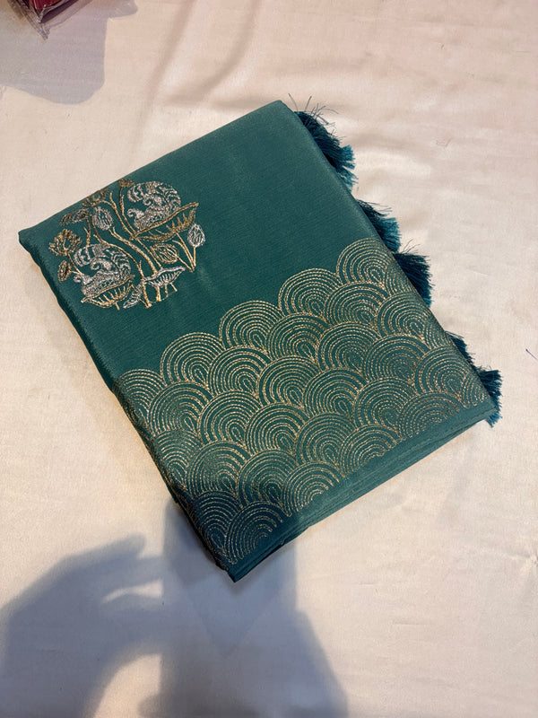 PREMIUM CHINON CREAPE WITH EMBROIDERY WORK