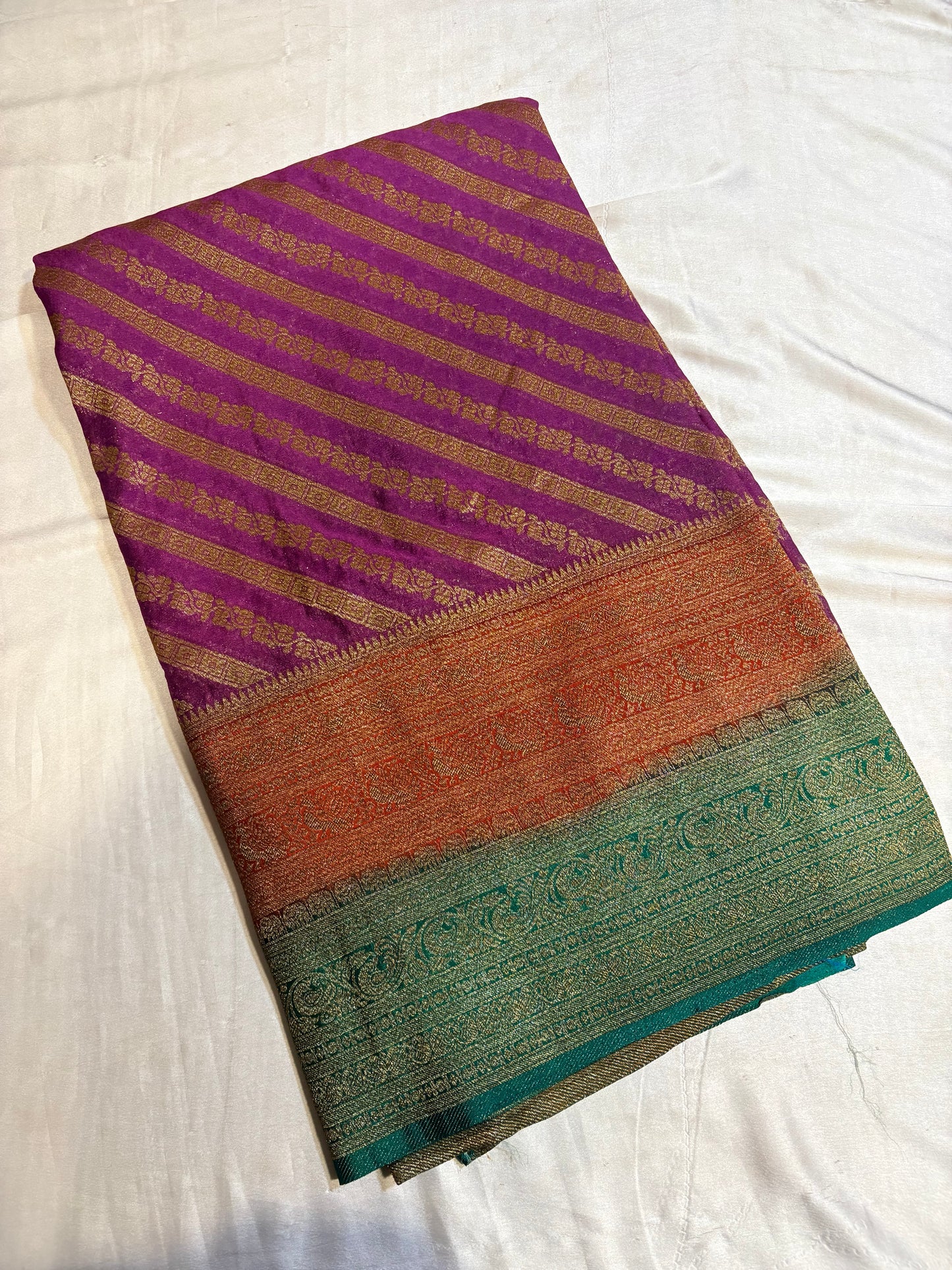 SEMI BANARAS CHIFFON SAREE