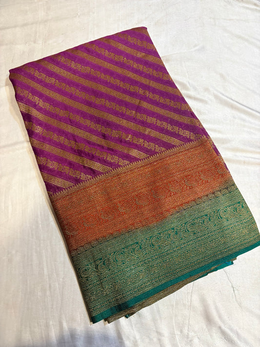 SEMI BANARAS CHIFFON SAREE